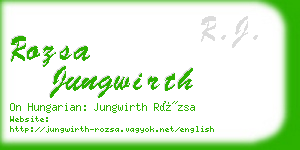 rozsa jungwirth business card